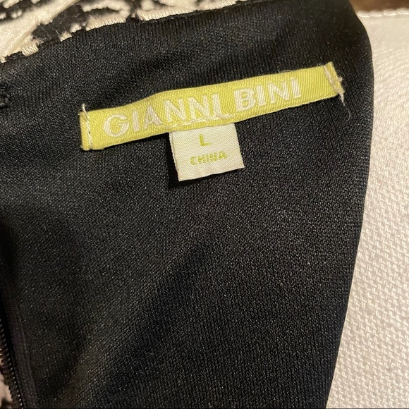 Gianni Bini Black White Damask Sleeveless Dress - Picture 9 of 10